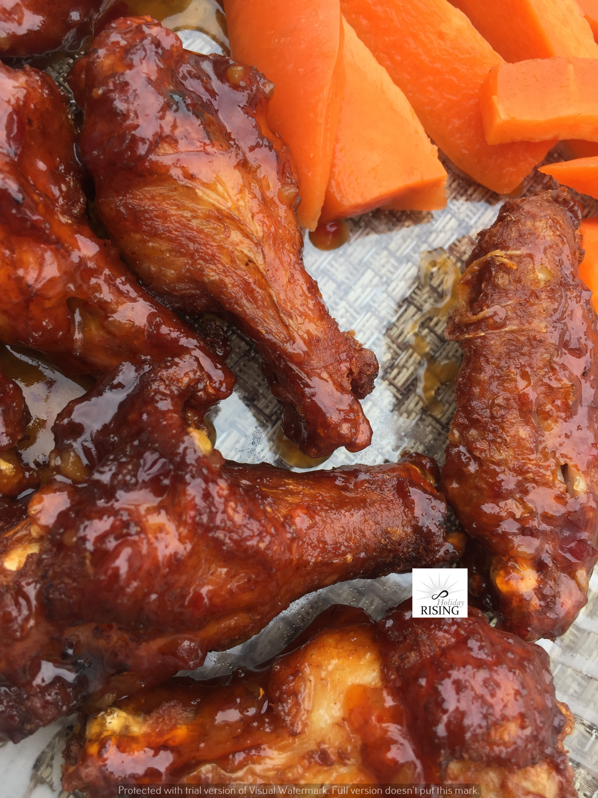 Crispy Baked Honey BBQ Huli Wing Dings