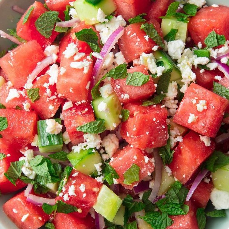 Refreshingly Delicious Watermelon Salad Recipe!!