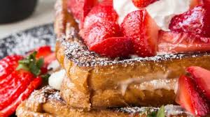 Holiday Layered French Toast with Berry Cream Whipped Center